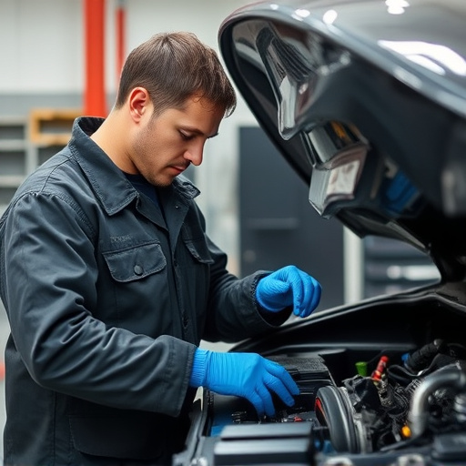 auto technician working