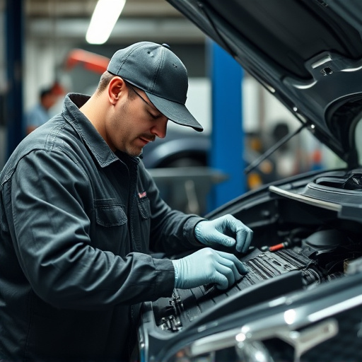 auto technician working