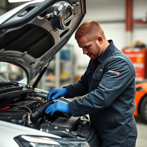 auto technician working