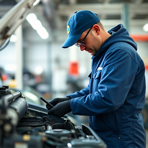 auto technician working
