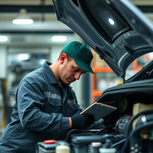 auto technician working