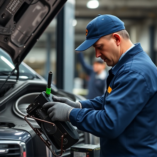 auto technician working