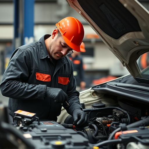 auto technician working