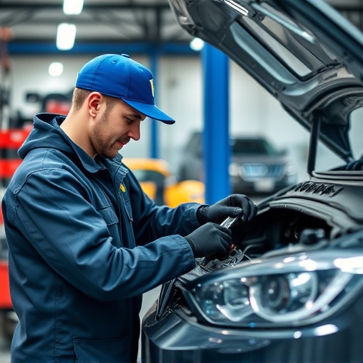 auto technician working
