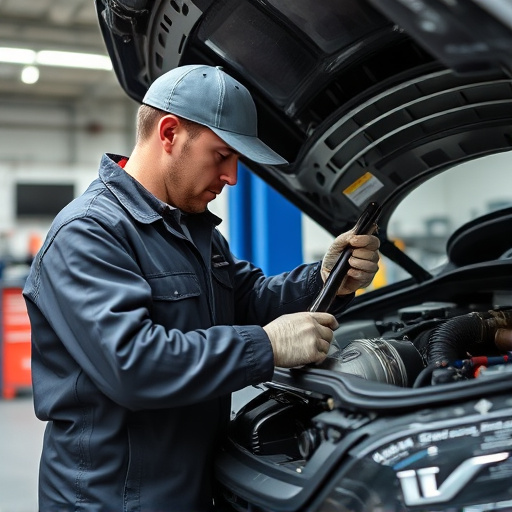 auto technician working
