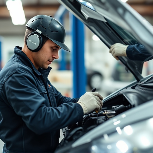 auto technician working