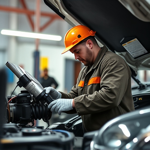 auto technician working