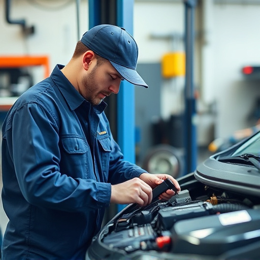 auto technician working