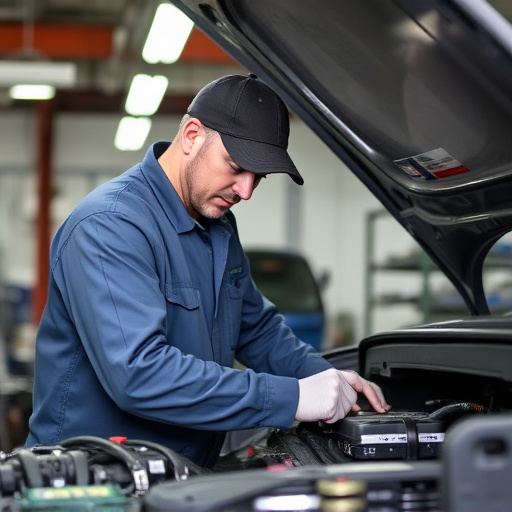 auto technician working