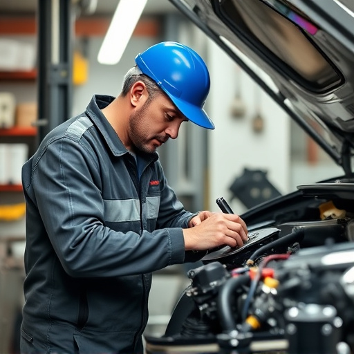 auto technician working