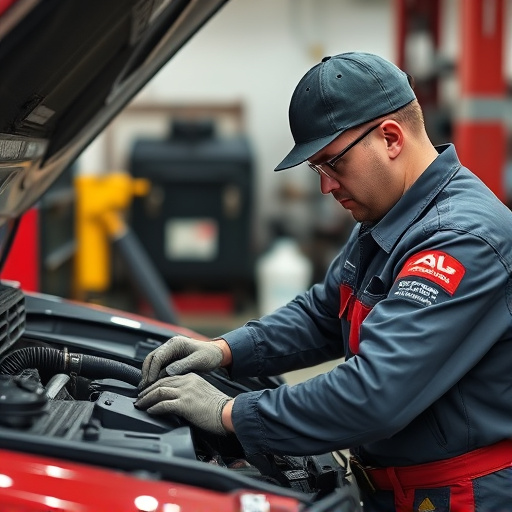 auto technician working