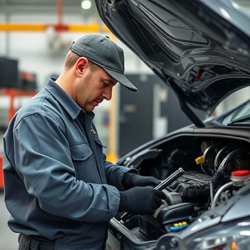 auto technician working