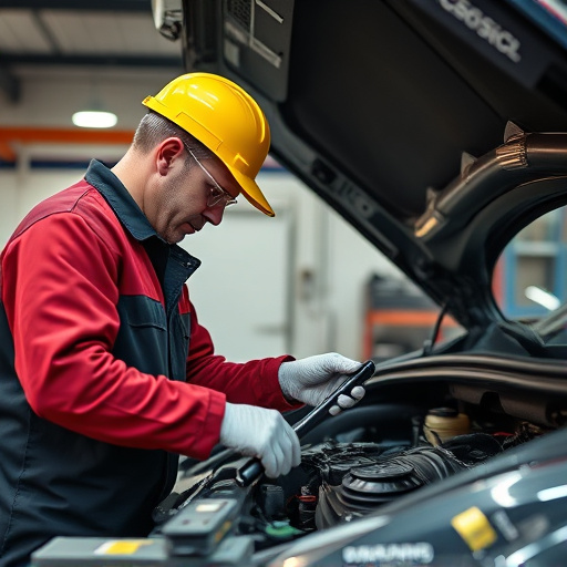 auto technician working