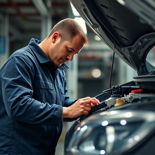 auto technician working