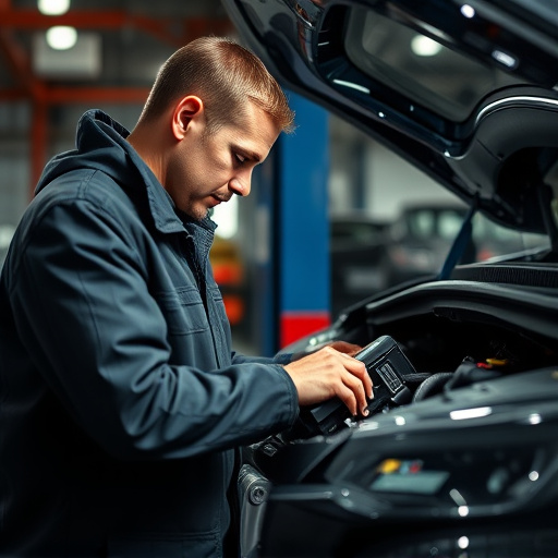 auto technician working