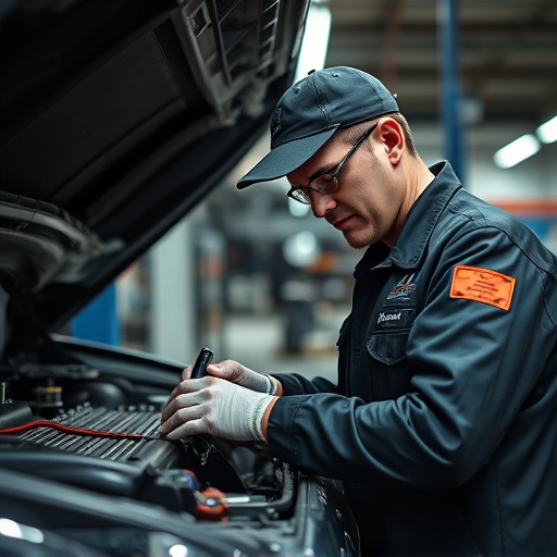 auto technician working