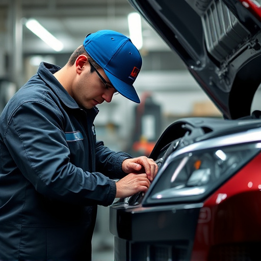 auto technician working