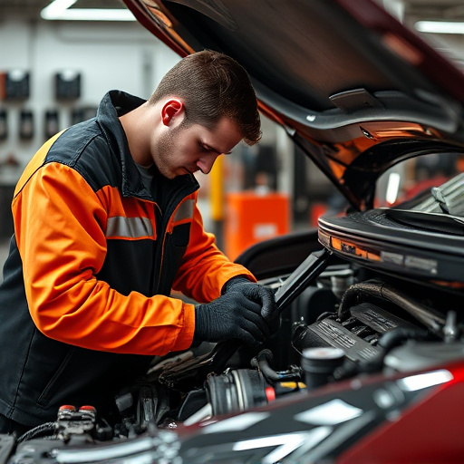 auto technician working