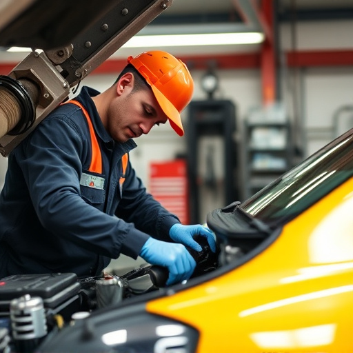 auto technician working