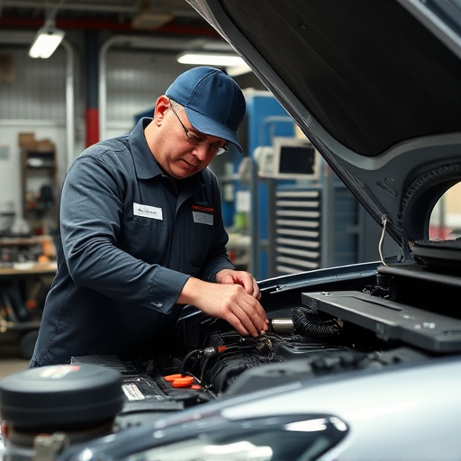 auto technician working
