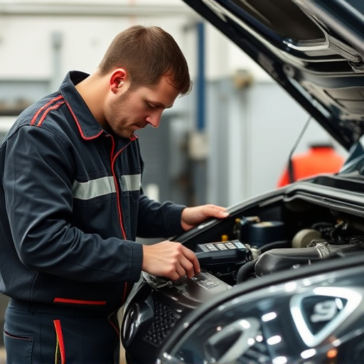 auto technician working