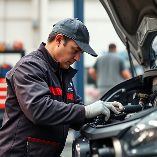 auto technician working