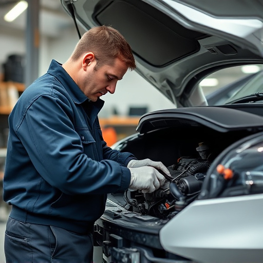 auto technician working
