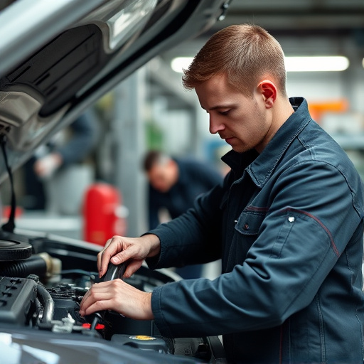 auto technician working