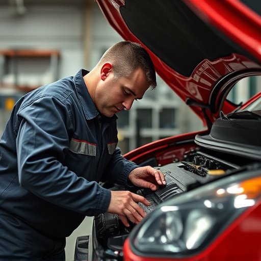 auto technician working