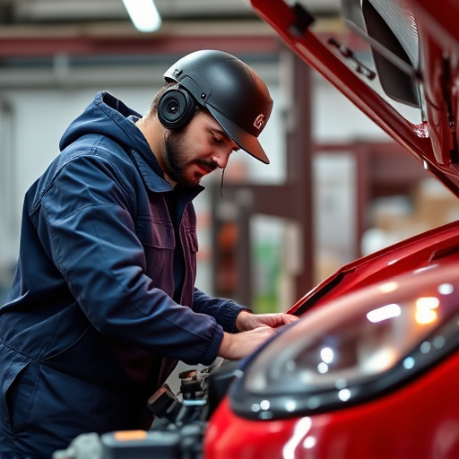 auto technician working