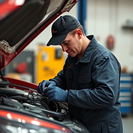 auto technician working