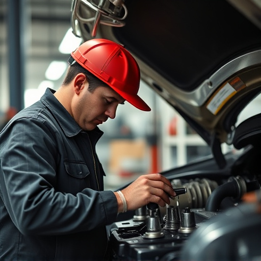 auto technician working