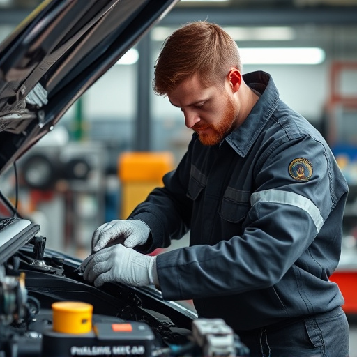 auto technician working