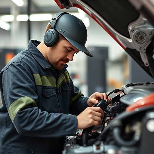 auto technician working