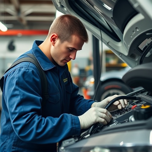 auto technician working