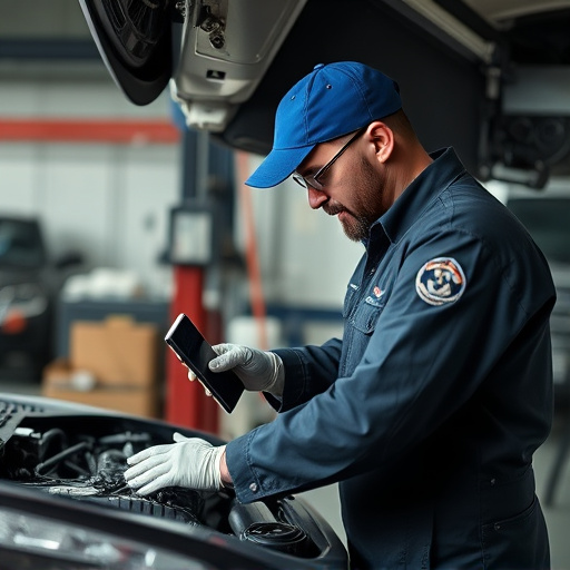 auto technician working