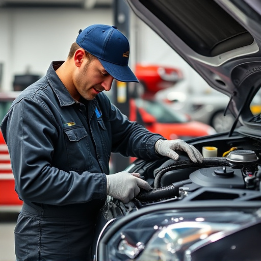 auto technician working