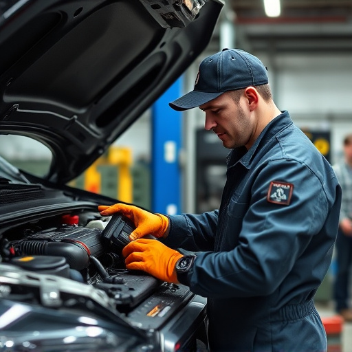auto technician working