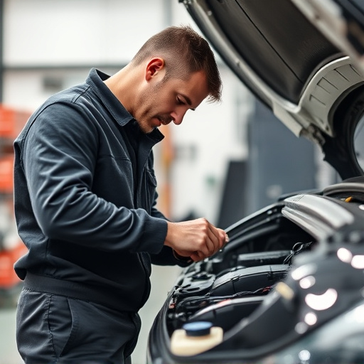 auto technician working