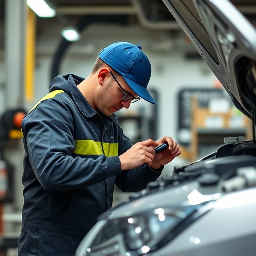 auto technician working