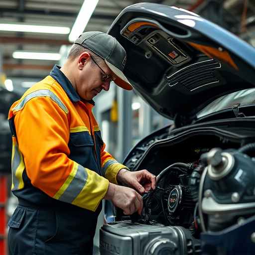 auto technician working