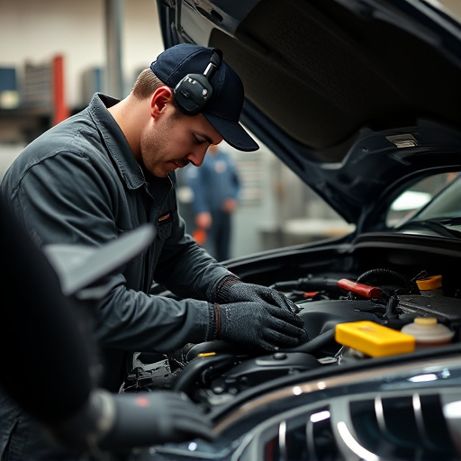 auto technician working