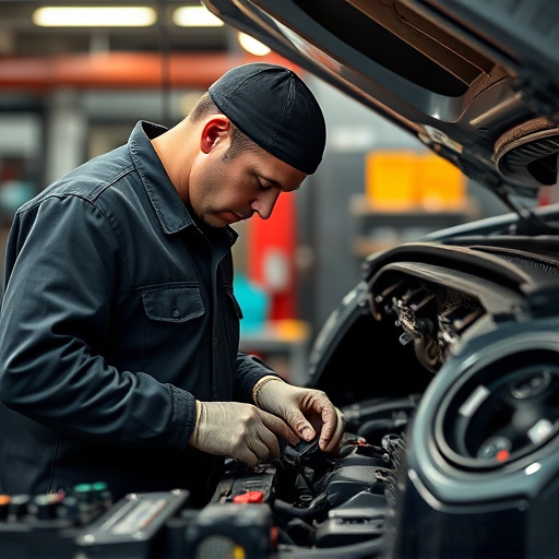 auto technician working