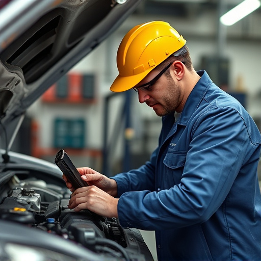 auto technician working