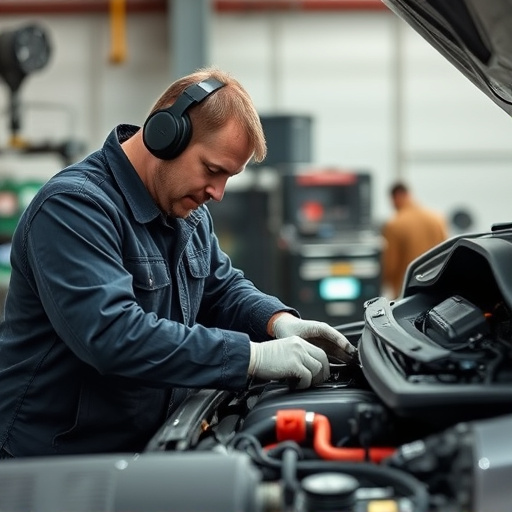 auto technician working
