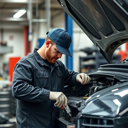 auto technician working