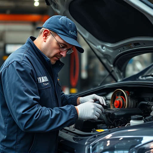 auto technician working