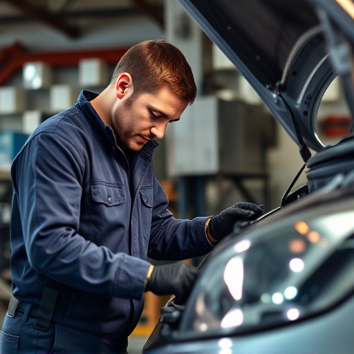 auto technician working