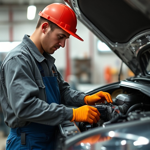 auto technician working