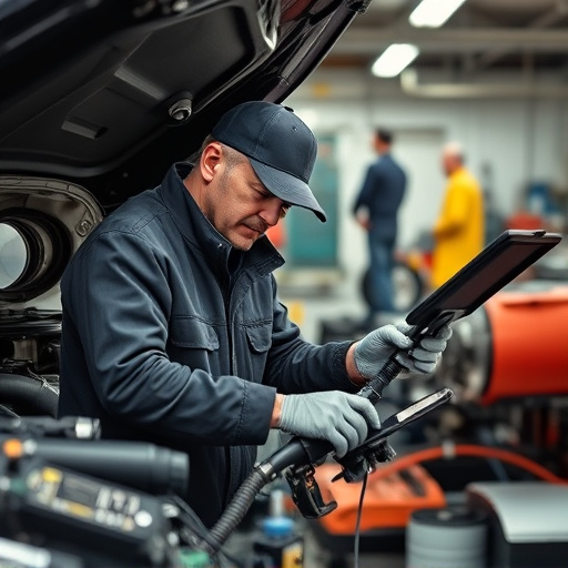 auto technician working